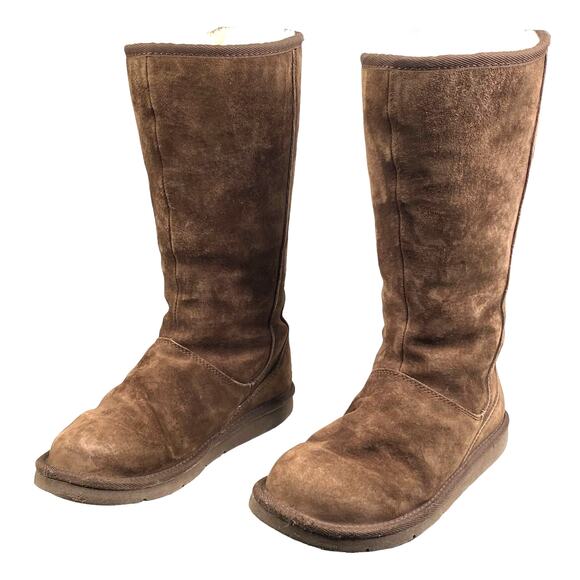 UGG Women’s Knightsbridge Brown Suede Tall Winter Boot Size US 7 - Picture 6 of 10
